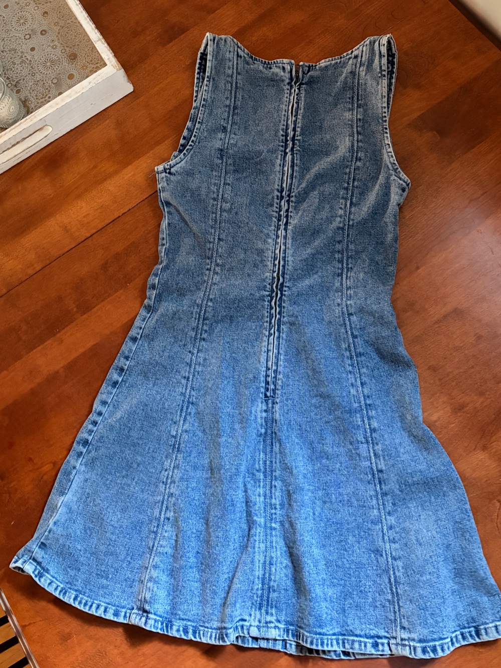 Abercrombie & Fitch Light Blue Denim Mini Dress - Picture 2 of 2